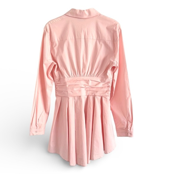 BARDOT LEONI CAMEO PINK MINI SHIRT DRESS SZ M / US 6 - Picture 5 of 6